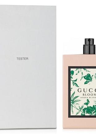 Женские духи gucci bloom acqua di fiori tester (гуччи блум аква ди фиори) туалетная вода 100 ml/мл тестер