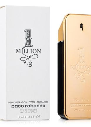 Мужские духи paco rabanne 1 million tester (пако рабан 1 миллион) туалетная вода 100 ml/мл тестер