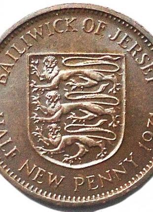 Джерси 1⁄2 нового пенни, 1971 год бронза, 1.7g, ø 17.14mm no208