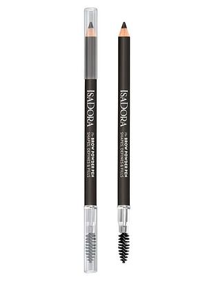 Карандаш для бровей isadora brow powder pen 01 black
