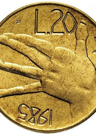 Сан-марино 20 лир, 1985 борьба против наркотиков алюминий-бронза, 3.6g, ø 21.3mm no1777.1778