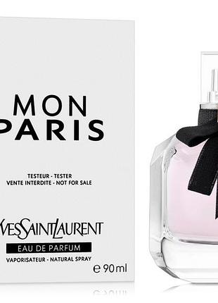 Жіночі парфуми yves saint laurent mon paris eau de parfum tester (ів сен лоран мон париж) 90 ml/мл тестер
