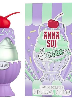Женские духи anna sui sundae violet vibe туалетная вода 5 ml/мл