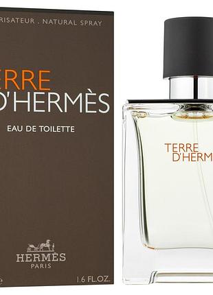 Мужские духи hermes terre d'hermes (гермес де гермес) туалетная вода 50 ml/мл