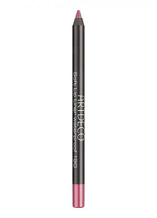 Карандаш для губ водостойкий artdeco soft lip liner waterproof 190 - cool rose