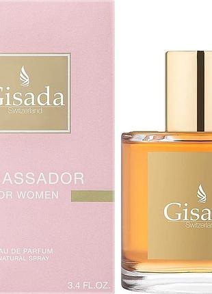 Женские духи gisada ambassador for women (гисада амбасадор фор вумен) парфюмированная вода 100 ml/мл