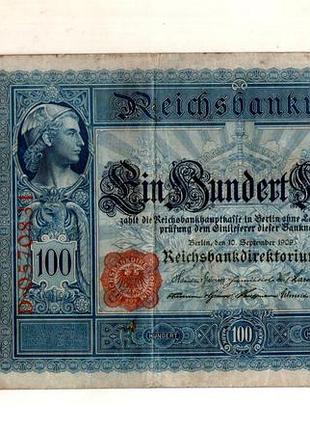 Немецкая империя 100 марок 1910 год берлин no133