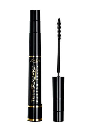 Тушь для ресниц l'oreal paris telescopic carbon extra black extreme lengthening mascara