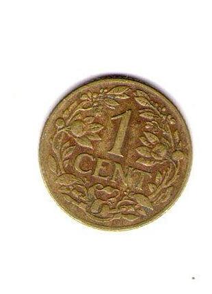 Суринам ø колония нидерландов 1 цент, 1943 латунь, 2.5g, ø 19mm no514