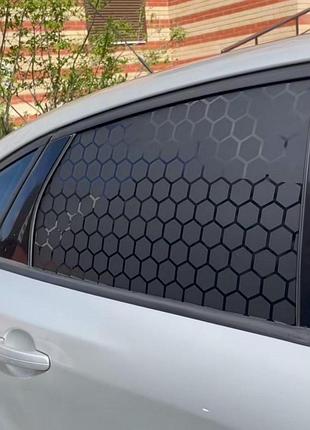 55 см*40 см чорні матові декоративні наклейки для авто автомобілів скутера мотоцикла самокат соти дверей скла пленка 641