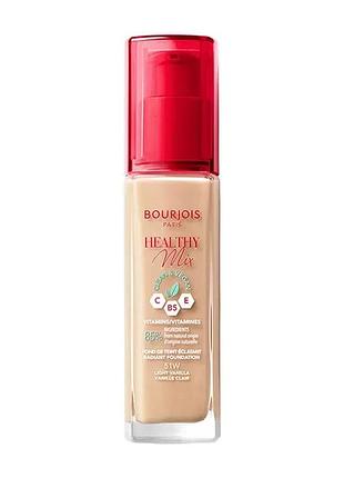 Увлажняющая тональная основа bourjois healthy mix clean & vegan 51w - light vanilla