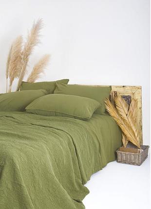 Постільна білизна limasso stonewashed ranforse 160 х 220 см olive