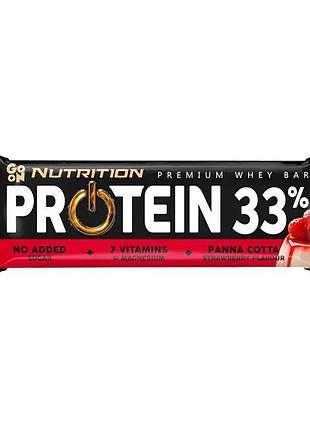Батончик go on nutrition protein bar 33% panna cotta strawberry 50g