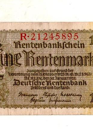 Германия веймар 1 марка 1923 год no639