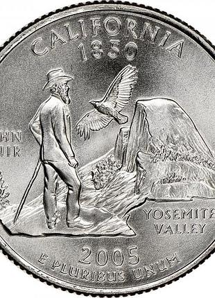 Сша 1⁄4 долларов, 2005 квотер штата калифорния no320