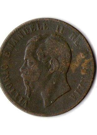 Италия ø король виктор эммануил ii 10 чентезимо, 1867 год медь, 10g, ø 30mm no3337