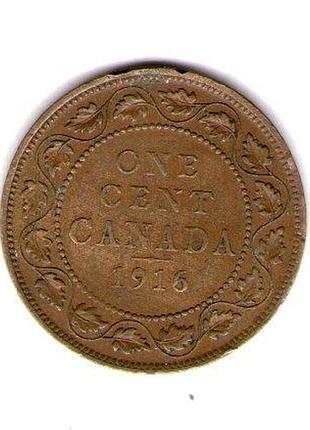 Канада ø король георг v 1 цент, 1916 год бронза, 5.67g, ø 25.5mm no3034