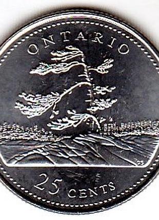 Канада 25ment, 1992 онтарио никель, 5.05g, ø 23.88mm no011