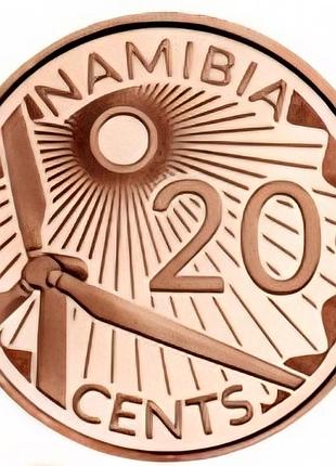 Намибия 20ment, 2025 сталь с медным покрытием, 2g, ø 17.5mm no3152