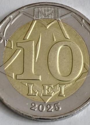 Молдава 10 леев, 2025 год биметалл, 7.65g, ø 25.3mm no2884