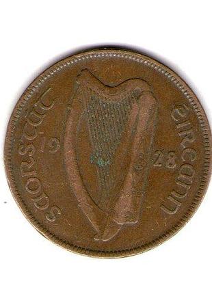 Ирландское свободноециональное 1 пенни, 1928 год бронза, 9.45g, ø 30.9mm no2752