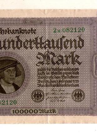 Германия веймарская резаденция 100000 марок 1923 год no118