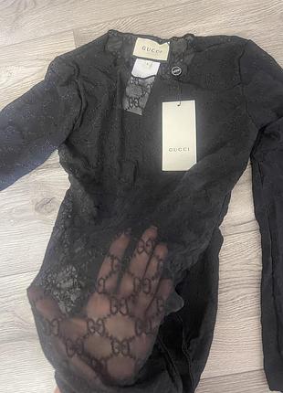 Боді кофта в сітку gucci