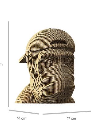 Картонний 3d пазл-конструктор "cartonic 3d puzzle three wise monkeys. speak no evil" три мудрі мавпи: не кажу про зло 3