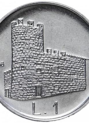 Сан-марино 1 лира, 1988 укрепление сан марино алюминий, 0.625g, ø 17.2mm no1897