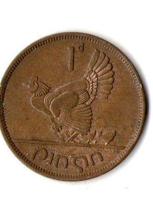 Республика ирландия (ωire) 1 пенни, 1949 год бронза, 9.45g, ø 30.9mm no2427