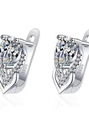 Серебряные серьги, проба 925