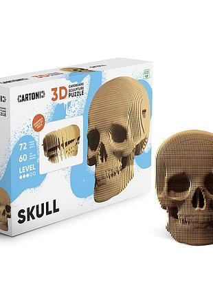 Картонний 3d пазл-конструктор "cartonic 3d puzzle skull" череп людини