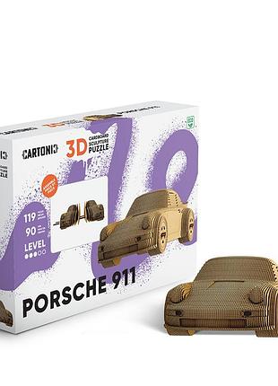 Картонний 3d пазл-конструктор "cartonic 3d puzzle porsche 911" порше 911