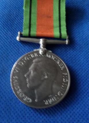 Большая британия медаль строй (defence medal) 1939-1945 no902
