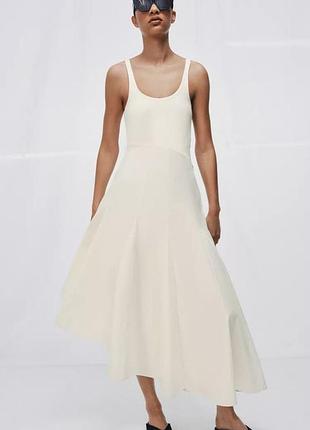 Довга сукня жіноча бежева zara new