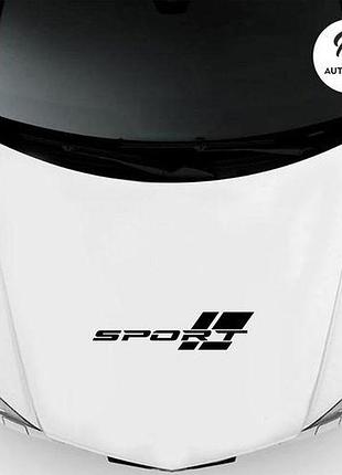 Наклейка на авто oracal sport спорт 50х14 см, черный