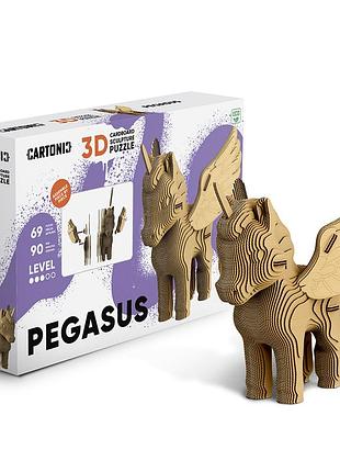Картонный 3d пазл-конструктор "cartonic 3d puzzle pegasus" эдинорог пегас