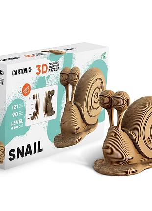 Картонний 3d пазл-конструктор "cartonic 3d puzzle snail" равлик