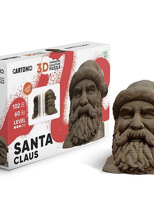 Картонный 3d пазл-конструктор "cartonic 3d puzzle santa claus" дед мороз санта клаус