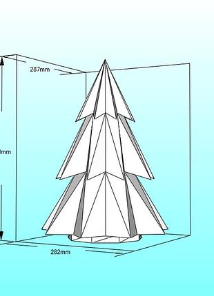 Paperkhan конструктор из картона 3d ёлка новогодняя новый год растение паперкрафт papercraft набор для творчества игрушка оригами