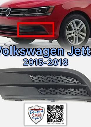 Volkswagen jetta 2015-2018 решітка ліва, заглушка переднього бампера, 5c6853665h9b9