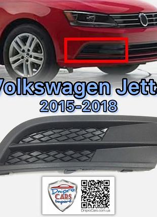 Volkswagen jetta 2015-2018 решітка права, заглушка переднього бампера, 5c6853666g9b9