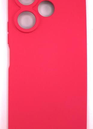 Силіконовий чохол для xiaomi redmi 13 / poco m6 4g яскраво рожевий soft silicone case full (бампер)