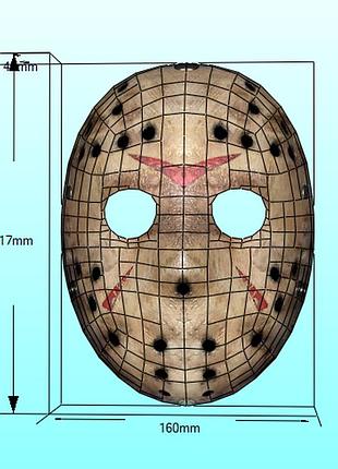 Маска джейсона jason mask конструктор из картона papercraft паперкрафт игровой персонаж