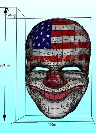 Маска далласа dallas mask pay day конструктор из картона papercraft паперкрафт игровой персонаж