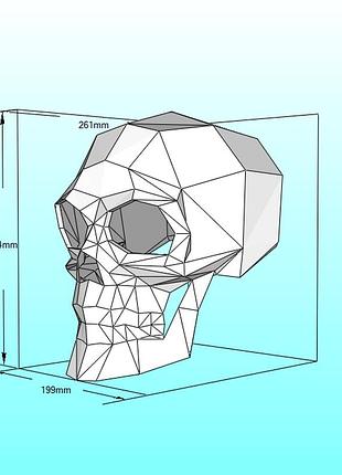 Paperkhan набор для создания 3d фигур череп череп человека голова человек обрубовка паперкрафт papercraft подарок 2