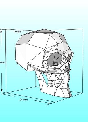 Paperkhan набор для создания 3d фигур череп череп человека голова человек обрубовка паперкрафт papercraft подарок 3