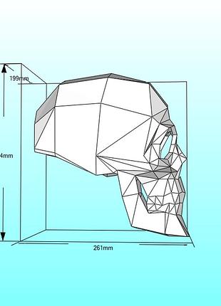 Paperkhan набор для создания 3d фигур череп череп человека голова человек обрубовка паперкрафт papercraft подарок 4