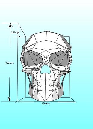 Paperkhan набор для создания 3d фигур череп череп человека голова человек обрубовка паперкрафт papercraft подарок 5