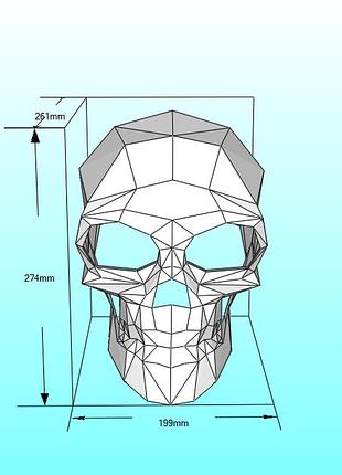Paperkhan набор для создания 3d фигур череп череп человека голова человек обрубовка паперкрафт papercraft подарок 6
